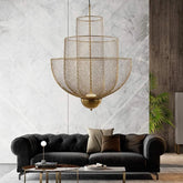 Luxury-golden-mesh-ceiling-light